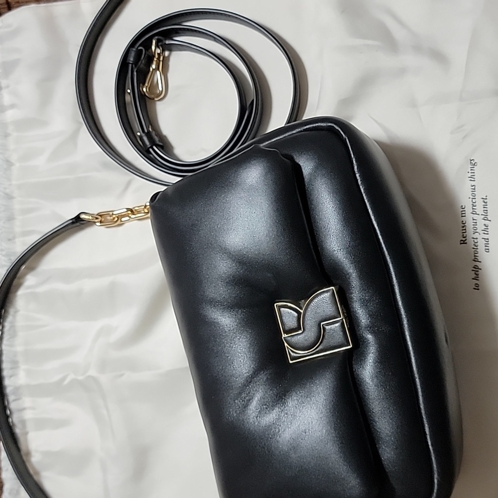 KATE SPADE NY Dakota puffy leather small shoulder crossbody+ Dust bag - BLACK
